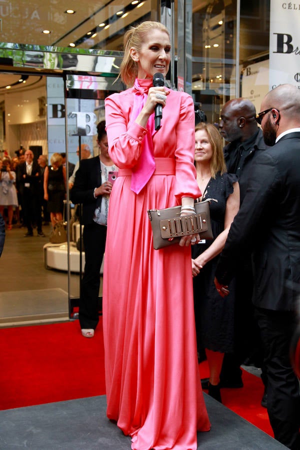 El look 'total pink' de Celine Dion