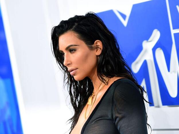 Kim Kardashian en un estreno./getty