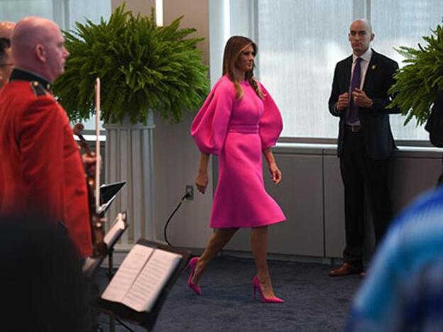 Melania lleva un Delpozo a las Naciones Unidas