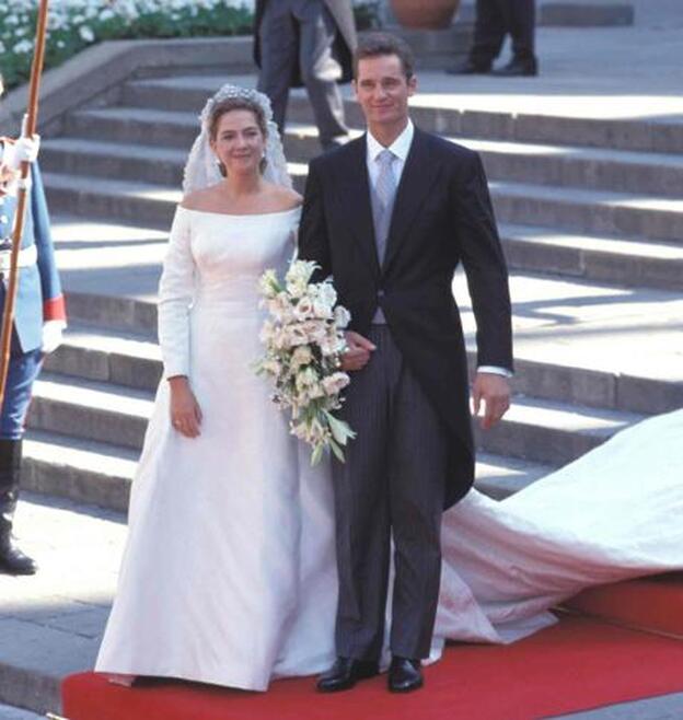 La pareja, el día de su boda.