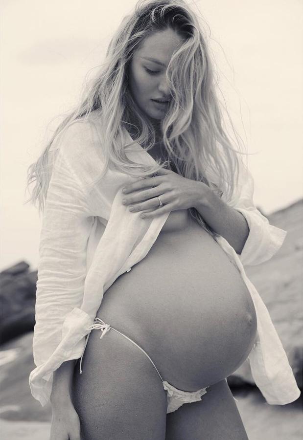 Candice Swanepoel presume de embarazo en Instagram