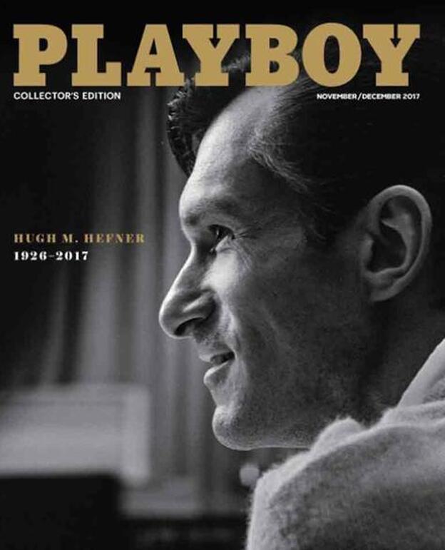 Hugh Hefner, primer hombre en protagonizar la portada de 'Playboy'