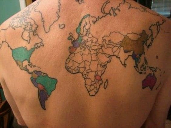 Tatuajes para viajeros: a colorear