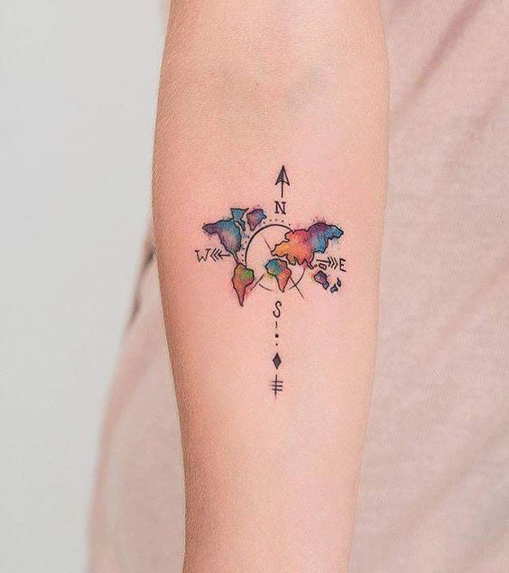 Tatuajes para viajeros: a todo color