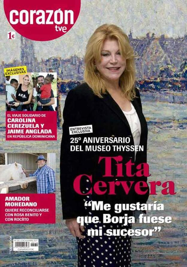 Tita Cervera habla de la relación con su hijo Borja en la revista 'Corazón'
