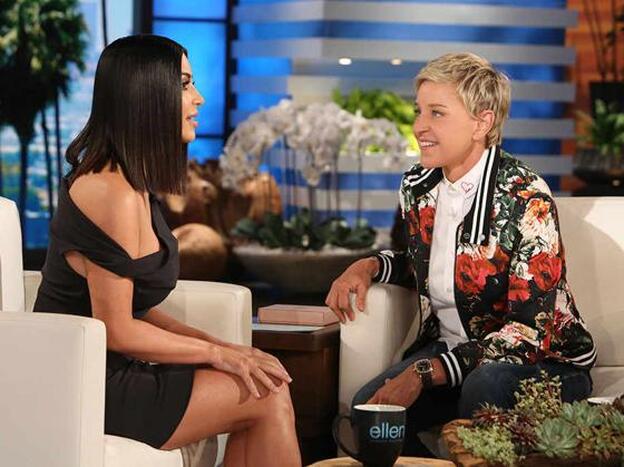 Kim Kardashian, en el show de Ellen DeGeneres./d.r.
