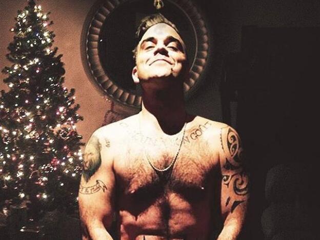 El cantante Robbie Williams felicita así la Navidad a sus seguidores de Instagram./instagram