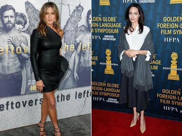 familia segundo caligrafía Globos de Oro 2018: ¿la noche del reencuentro de Angelina Jolie y Jennifer  Aniston? | Mujer Hoy