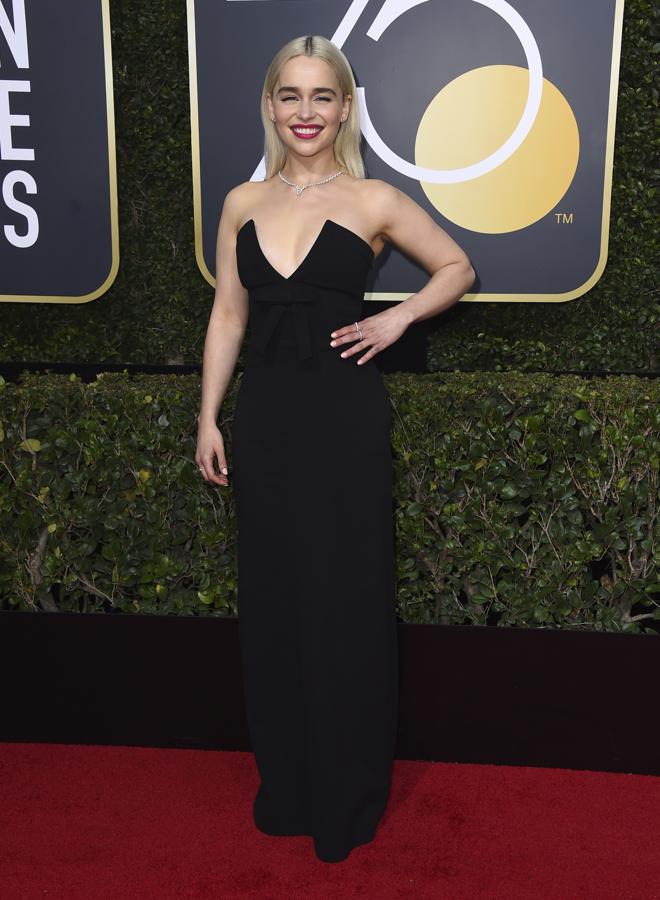 Alfombra roja de los Globos de Oro 2018: el vestido de Emilia Clarke