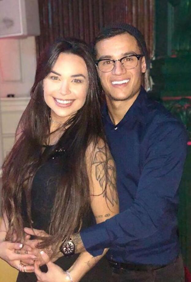 Philippe Coutinho, el nuevo fichaje del Barça, y su mujer Aine./instagram