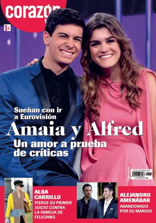 Alfred y Amaia, en la portada de 'Corazón'./corazón.