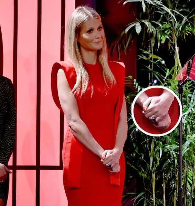 Gwyneth Paltrow lució su anillo en la Gala Anual de Productores.