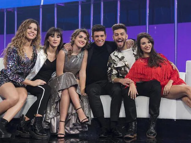 Los seis triunfitos compiten este lunes por representar a España en Eurovisión./tve