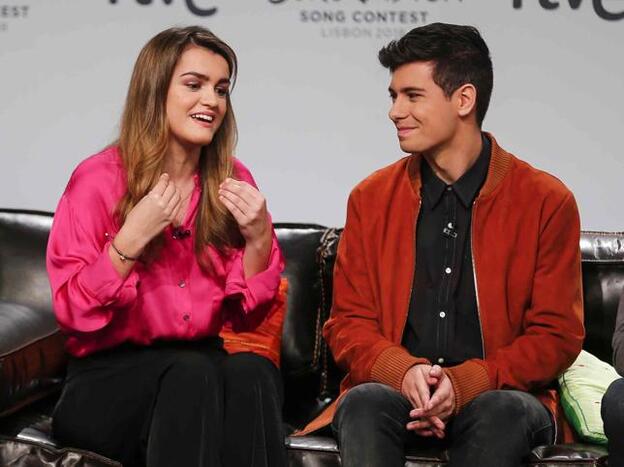 Amaia y Alfred en la presentación de su candidatura a Eurovisión 2018./gtres.