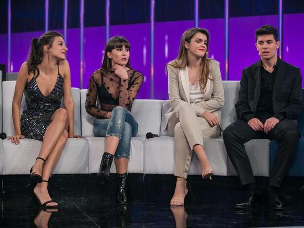 De izquierda a derecha, Ana Guerra, Aitana, Amaia y Alfred, cuatro de los cinco finalistas de 'OT 2017'/gtres.