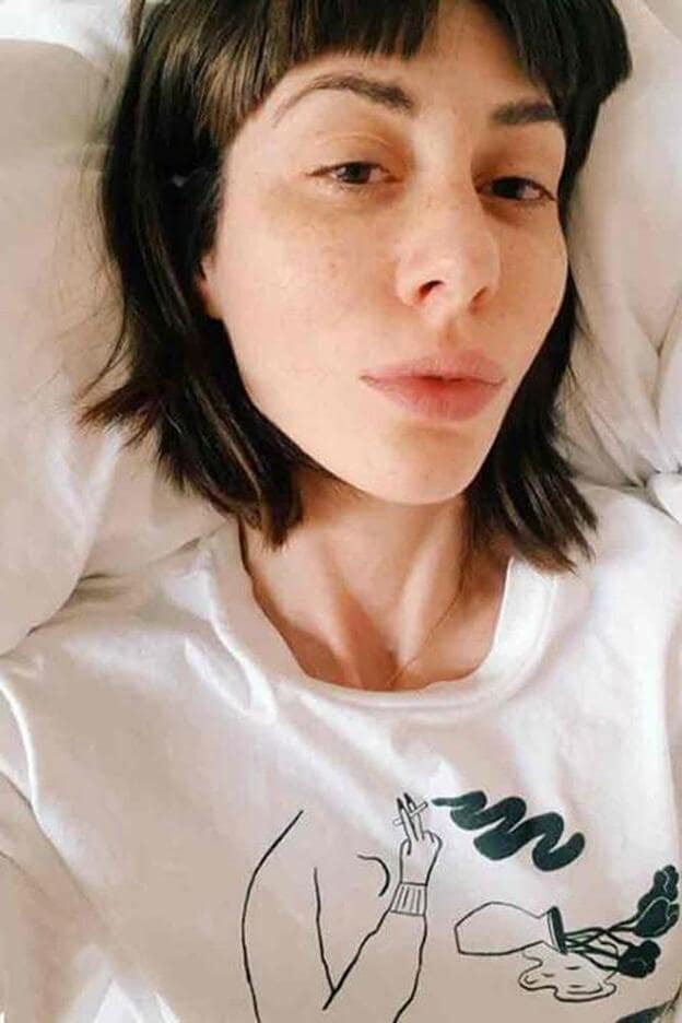 Natalia Ferviú en la imagen sin maquillaje que ha causado furor en la red./instagram.