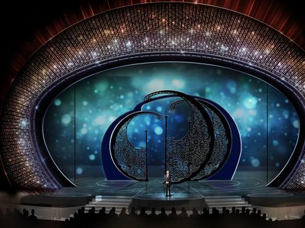Premios Oscar: Así será el escenario con oscars flotantes y cristales de Swarovski
