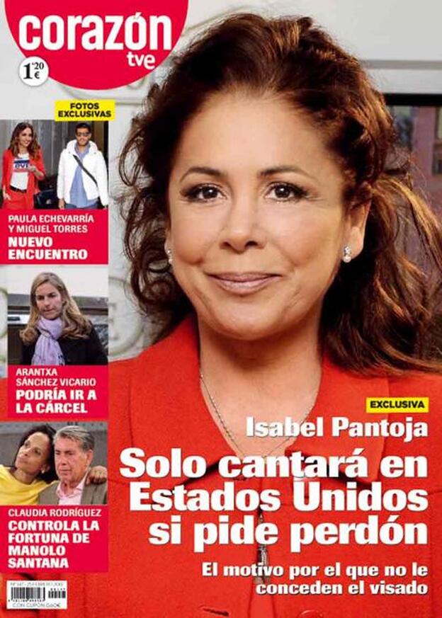El verdadero motivo por el que Estados Unidos no deja entrar a Isabel Pantoja, portada de 'Corazón'