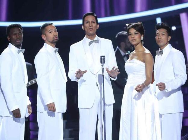 Fran Dieli en la última gala de 'Tu cara me suena' antes de la final./josé irún.