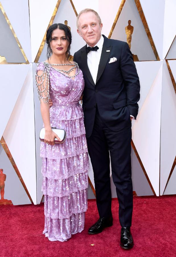 Parejas en la alfombra roja de los Premios Oscar 2018: Salma Hayek y Francois Henri Pinault