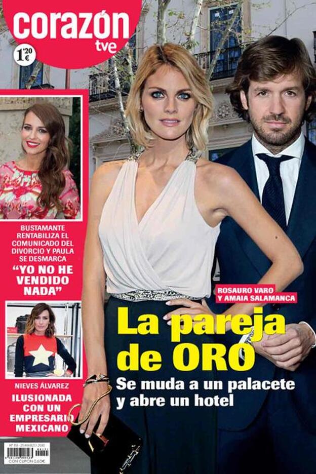 Rosauro Varo y Amaia Salamanca, pareja de oro, portada de 'Corazón'