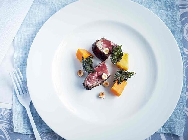 Ensalada de lentejas y magret de pato