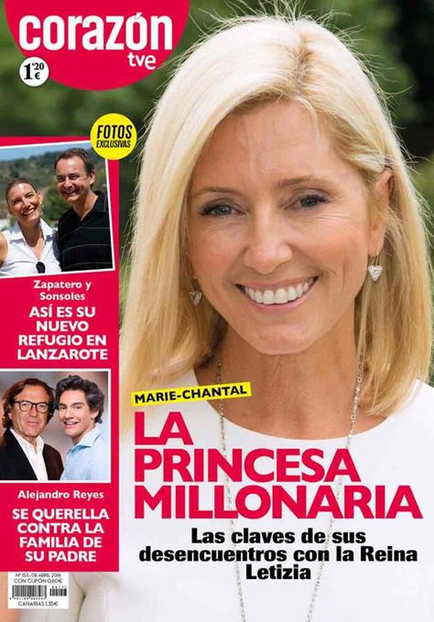 Los desencuentros de Marie-Chantal Miller con la Reina Letizia, portada de 'Corazón'