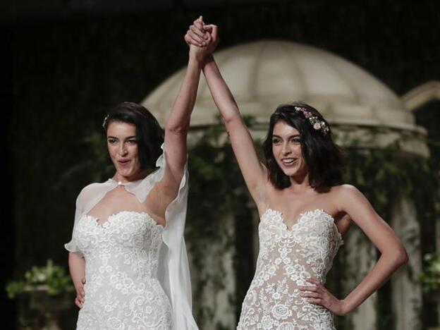 Blanca Romero y Lucía Rivera, madre e hija sobre la pasarela de Pronovias