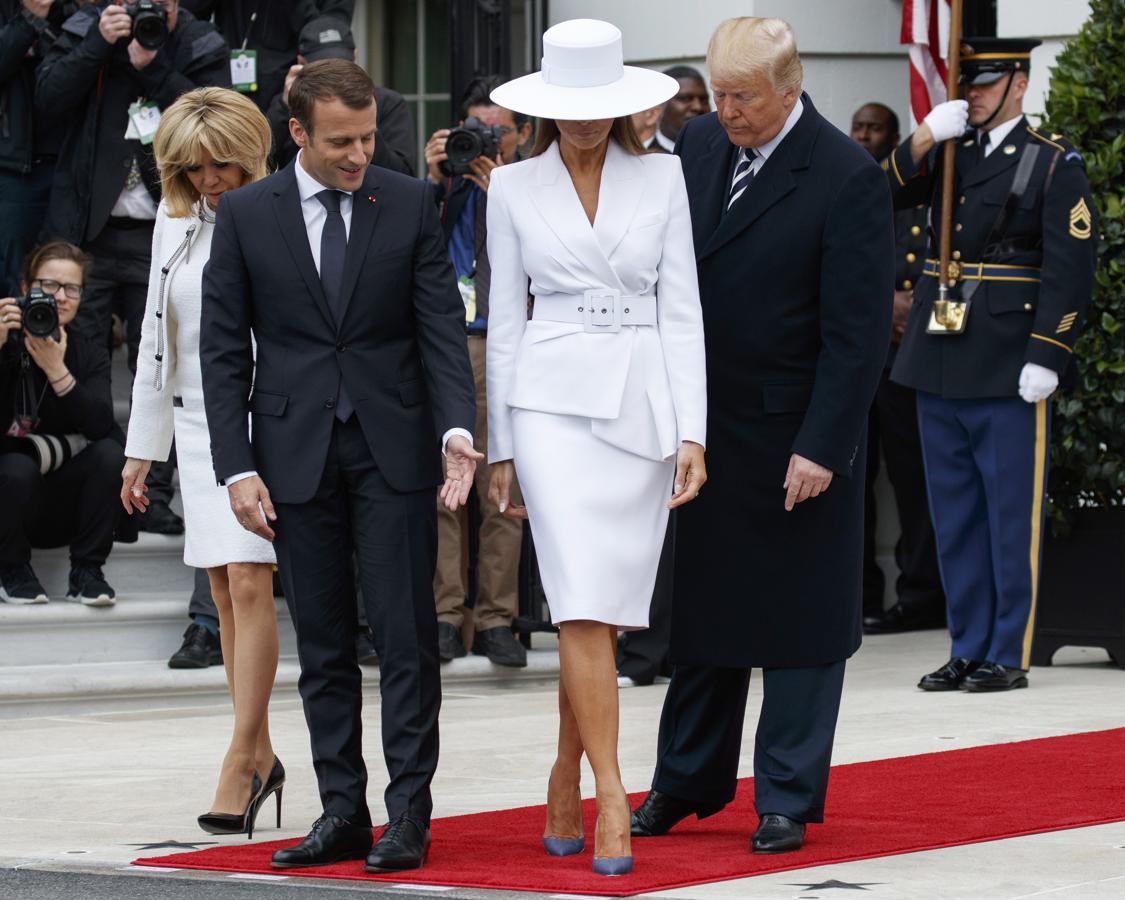 El traje blanco más bonito de Melania Trump