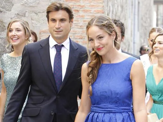 David Ferrer y Marta Tornel durante la boda de Alba Carrillo y Feliciano López./gtres