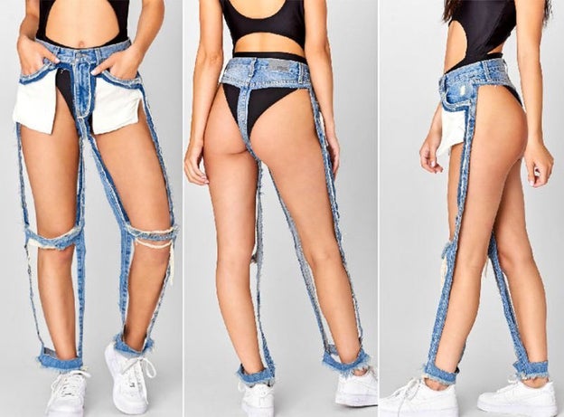 Así son los vaqueros tanga, la última prenda objeto de la temporada