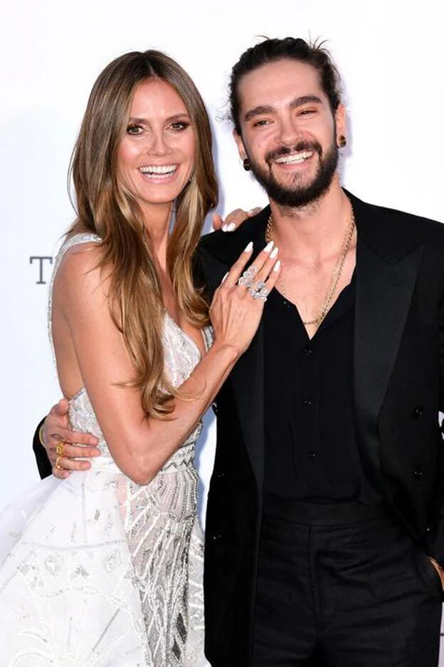 Haidi Klum y su novio, Tom Kaulitz, han posado en la gala amfAR celebrada en Cannes./gtres
