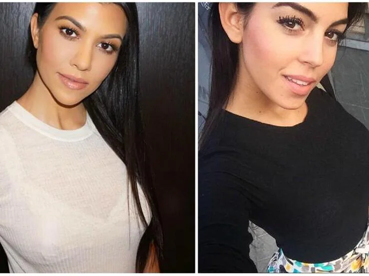 Georgina Rodríguez y Kourtney Kardashian, gemelas de Instagram