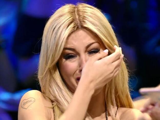 Oriana Marzoli rompe a llorar en el plató de 'Supervivientes'