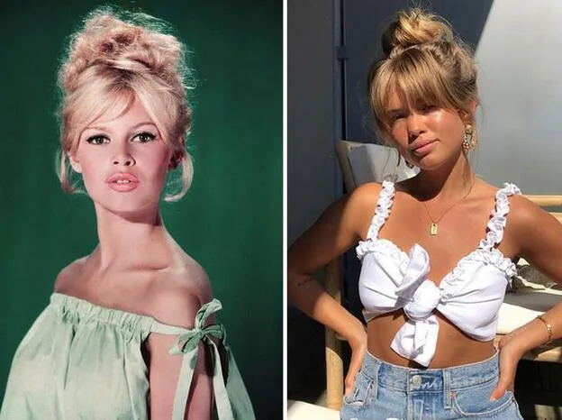 Brigitte Bardot y Matilda Djerf dos mujeres con estilos muy similares./Cordon press y Instagram.
