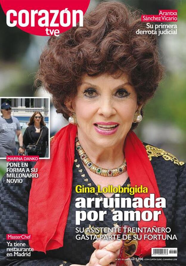 Los problemas económicos de Gina Lollobrigida, portada de 'Corazón'