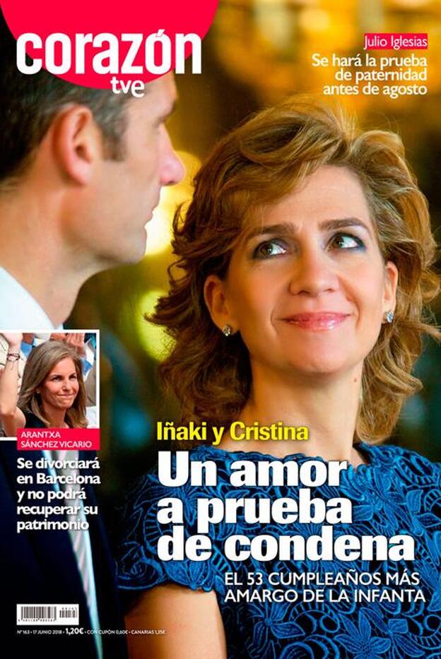 Iñaki Urdangarin y la Infanta Cristina, condenado amor en la portada de 'Corazón'