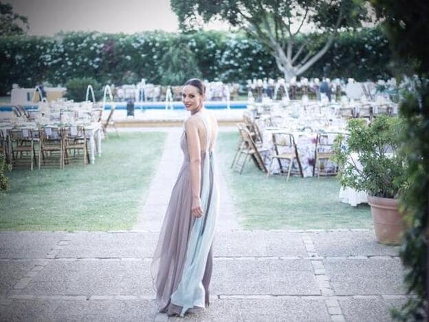 Eva González en la boda de su hermana María./instagram.