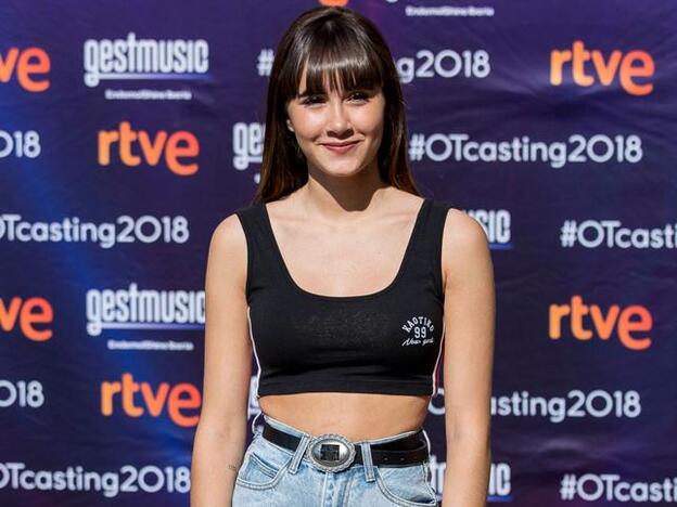 Aitana Ocaña se presenta al casting de 'OT 2018' y consigue una pegatina