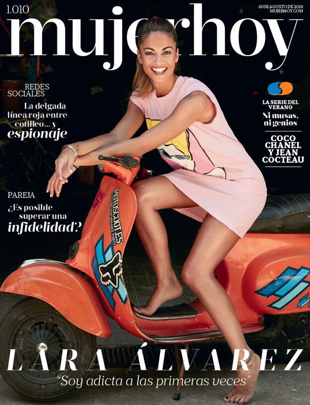 La sonrisa de Lara Álvarez en la portada de Mujerhoy