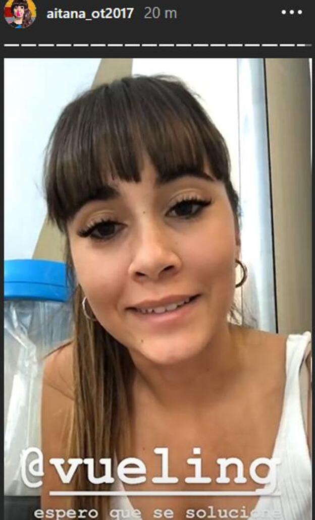 Aitana en el vídeo en el que cuenta los problemas sufridos.