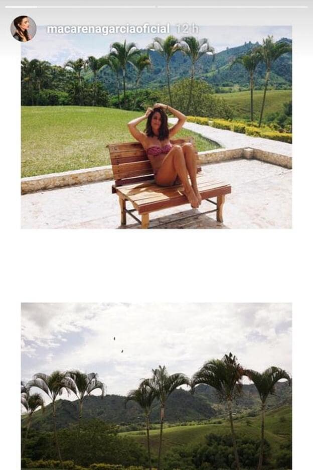 Macarena García ha compartido varias fotografías de sus vacaciones en Instagram.
