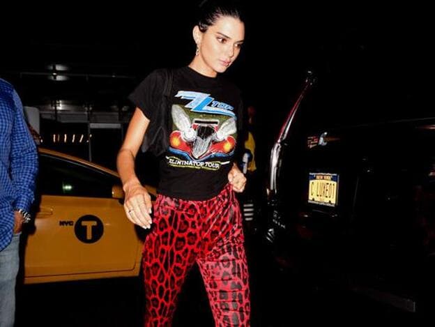 Kendall Jenner, a su llegada al desfile de Tom Ford, en Nueva York./getty