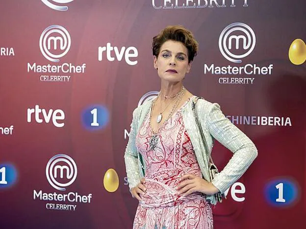 Antonia Dell'Atte durante la promoción de 'MasterChef Celebrity'./d.r.