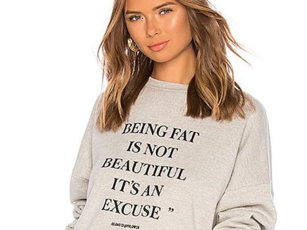 “Ser gorda no es bonito, es una excusa”, la polémica sudadera de Revolve