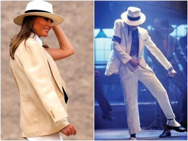 El look de Melania Trump ha recordado a muchos a Michael Jackson.