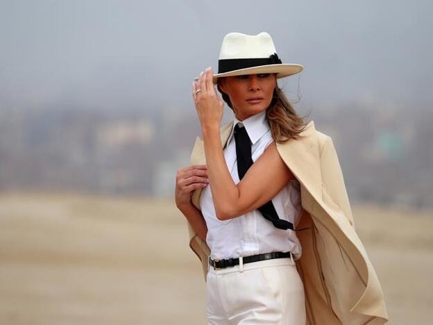 Melania Trump, posando en Egipto./gtres