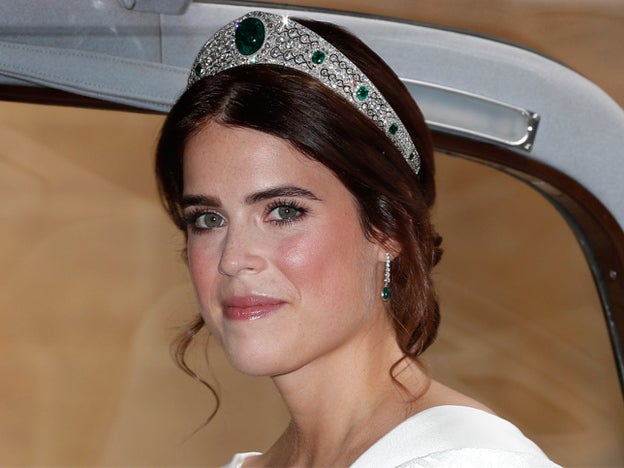 Sencillo y muy natural. Así era el maquillaje de la princesa de Eugenia de York en su boda./getty