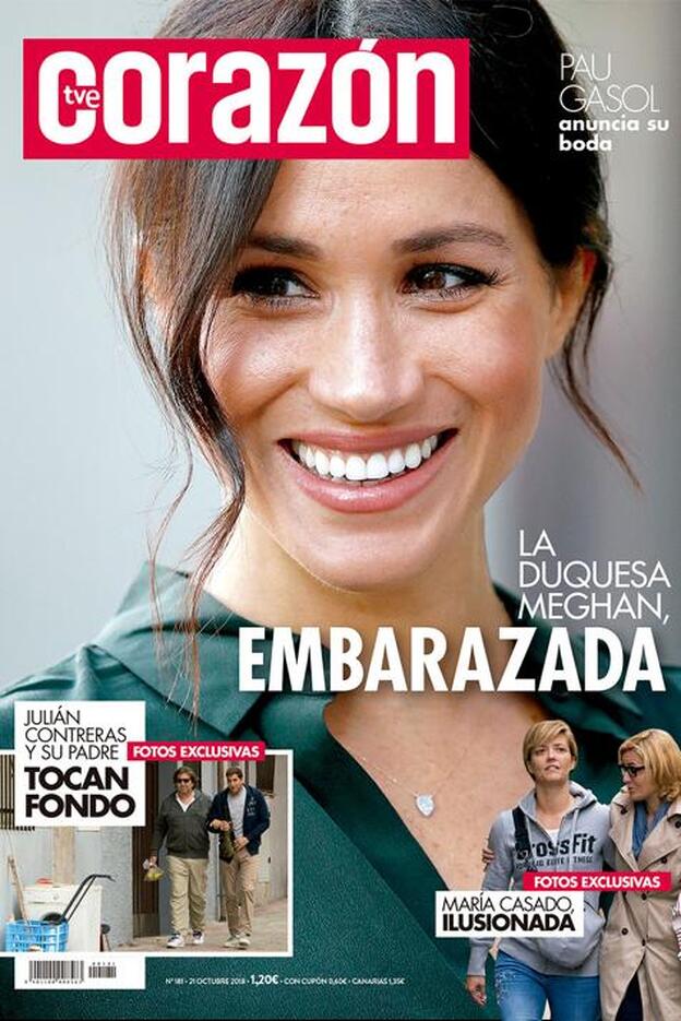 El embarazo de Meghan Markle, portada de 'Corazón'