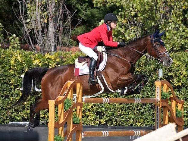 Jessica Springsteen compitiendo en Barcelona./GTRES